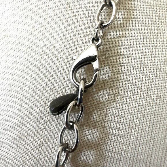 Vintage Charm Cluster Necklace with Natural Stones & Mixed Metals - Picture 3 of 11